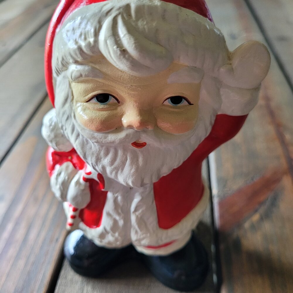 Vintage Hard Plastic Christmas Bank Santa - Picture 5 of 8